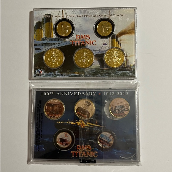 RMS Titanic 24KT Gold Plated 5 Coin Set. Limited Edition - Picture 3 of 3